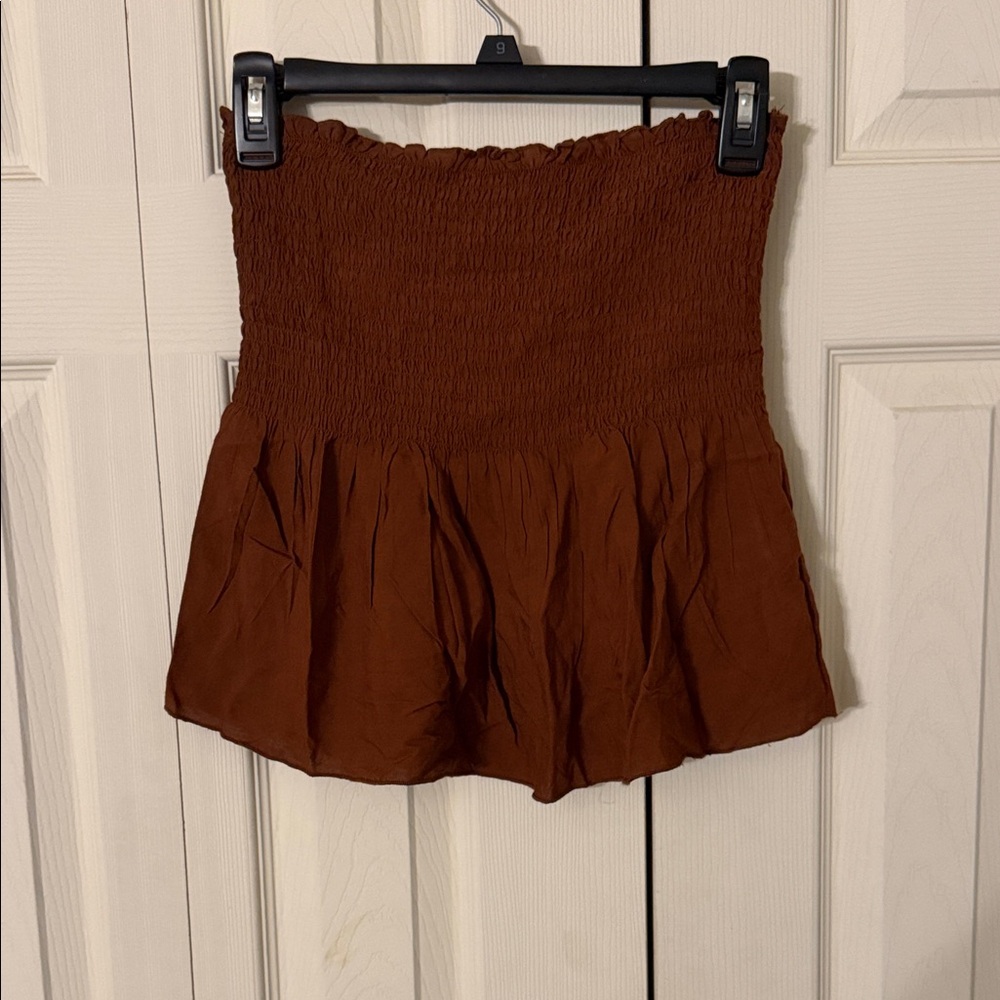 Active USA Chocolate Strapless Top